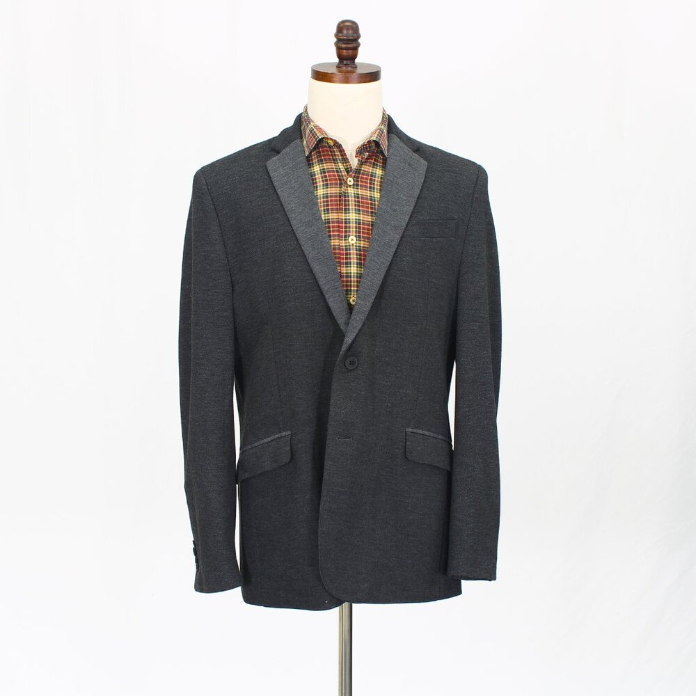Jos. A. Bank 42L Gray Blazer Sport Coat Jacket 2-Button Solid Y184